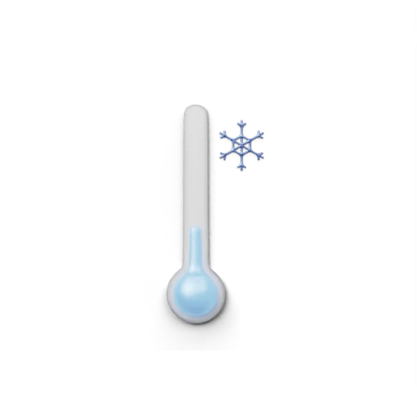 Thermometer low temprature 3D icon, view 1