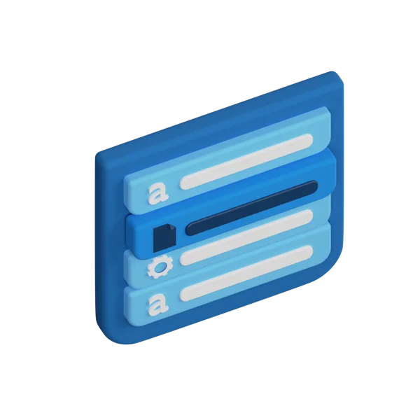List 3D icon, view 4