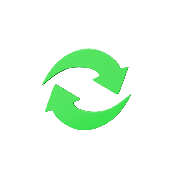 Recycle 3D icon, view 2