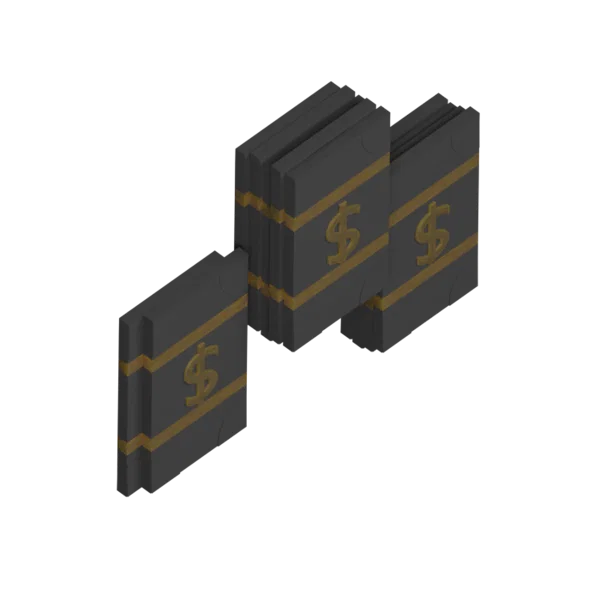 Bank Notes 3D icon, view 4