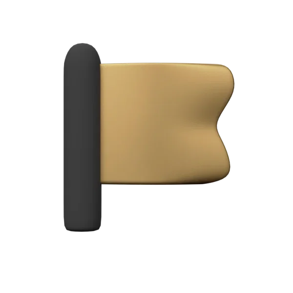 Flag 3D icon, view 1