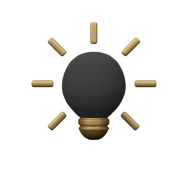 Bulb 3D icon, view 1
