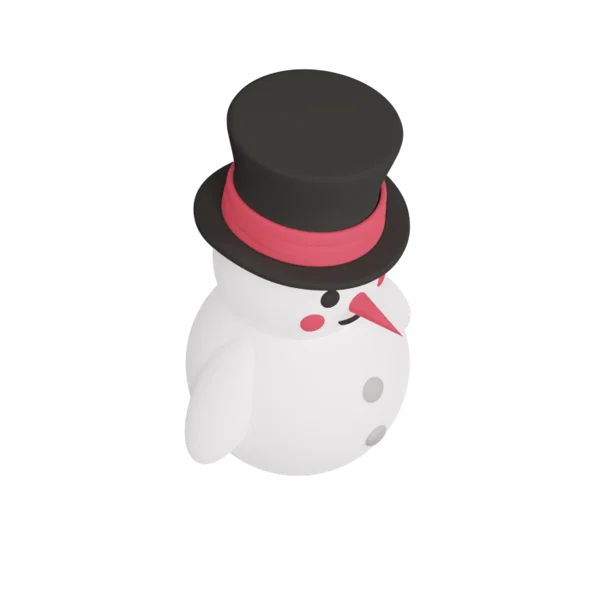 Snowman 3D icon, view 4