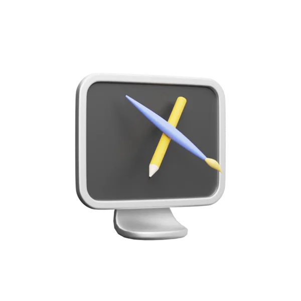 UI 3D icon, view 3
