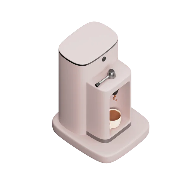 Coffee Machine 3D icon, view 4