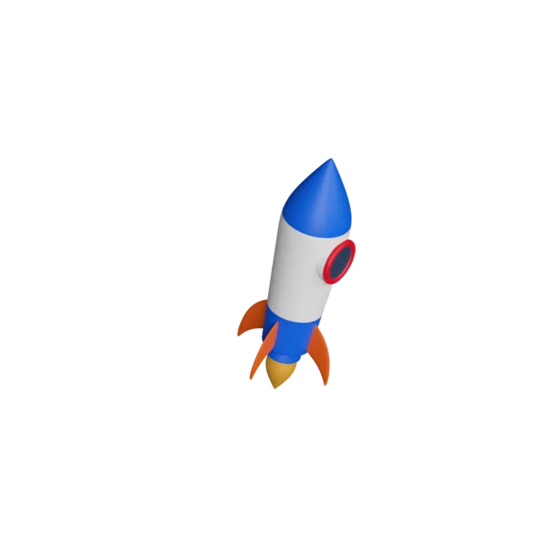 Rocket 3D icon, view 4