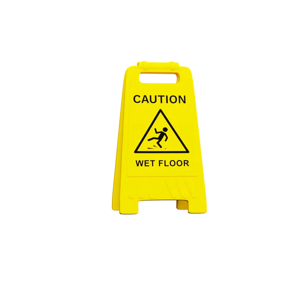 Slippery Sign 3D icon, view 3