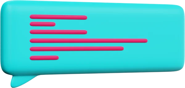 Speech Bubble 33 3D icon, view 3