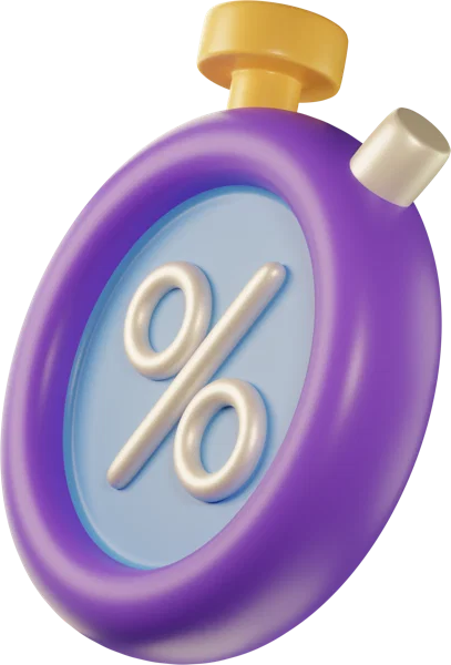 Timer 3D icon, view 2