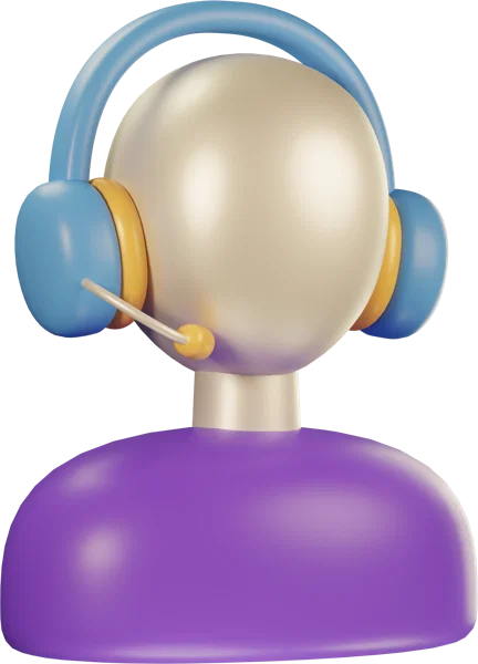 Assistant male 3D icon, view 3