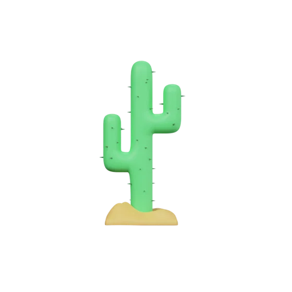Cactus 3D icon, view 1