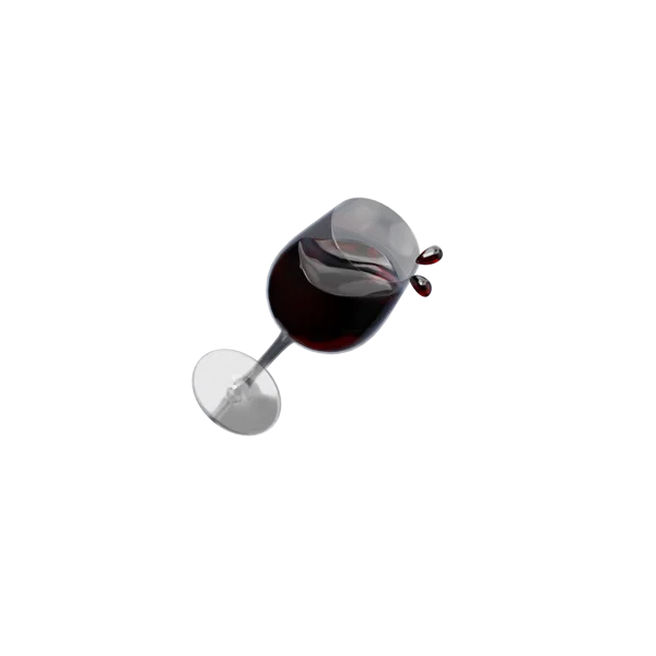 Wine Glass 3D icon, view 2
