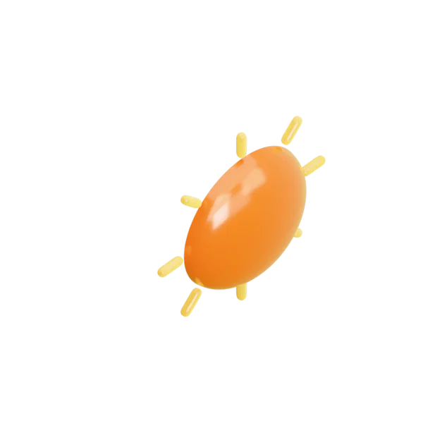 Sun 2 3D icon, view 4