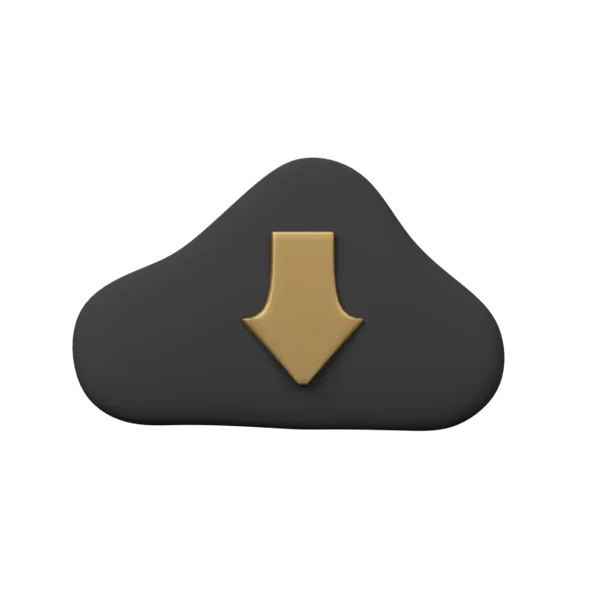 Cloud 3D icon, view 1