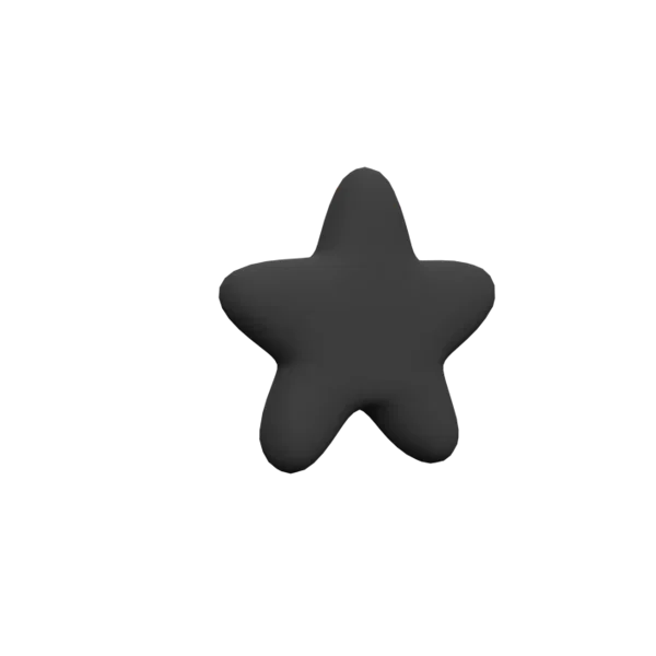 Star 3D icon, view 3