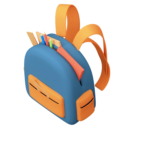 School Bag 3D icon, view 5