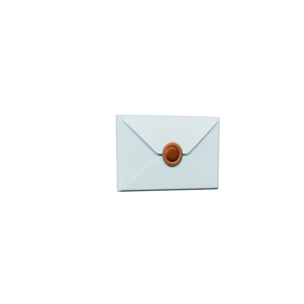 Message 3D icon, view 3