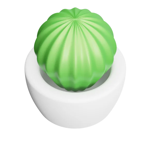 Cactus 2 3D icon, view 4