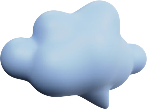Speech Bubble 9 3D icon, view 3