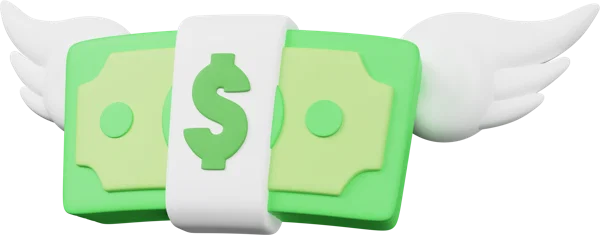 Flying Money 3D icon, view 2