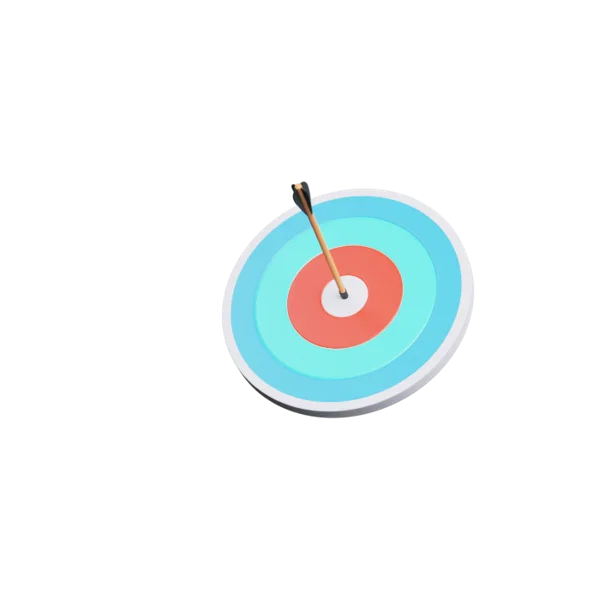 Dart Board 3D icon, view 3