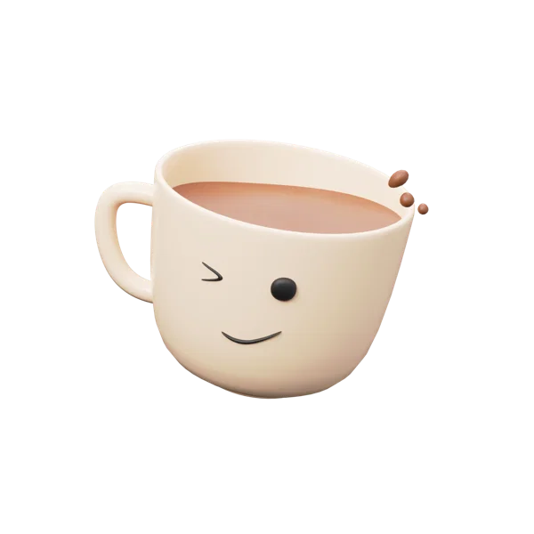 Coffee Cup 2 3D icon, view 1