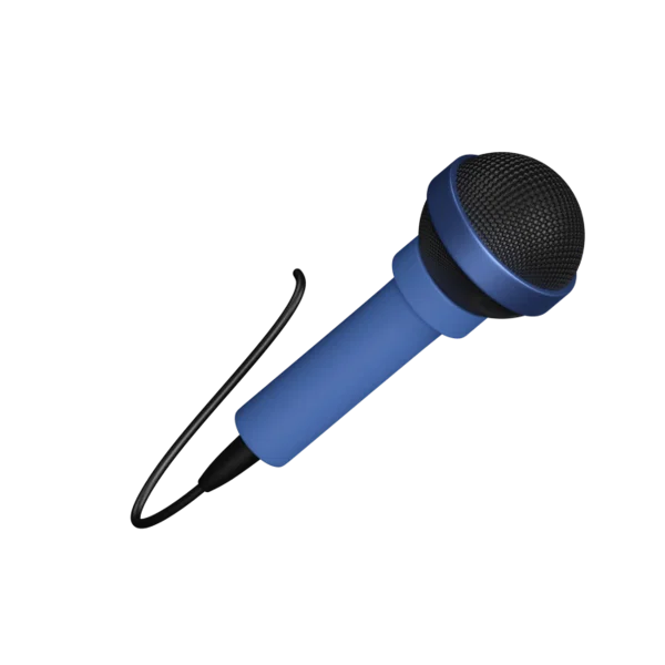 Microphone 3D icon, view 4