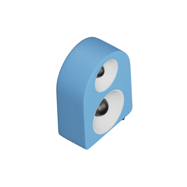 Speakers 3D icon, view 4