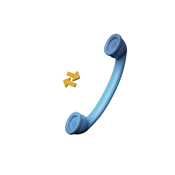 Telephone - Outgoing & Incoming 3D icon, view 2