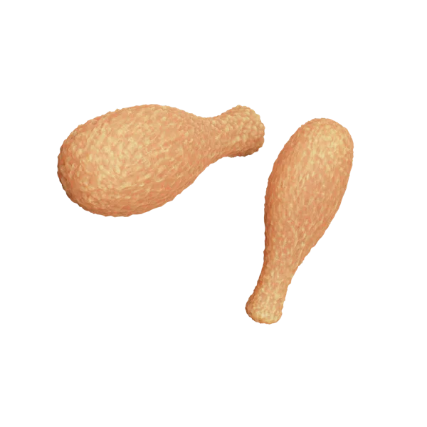 Chicken Drumsticks 3D icon, view 4