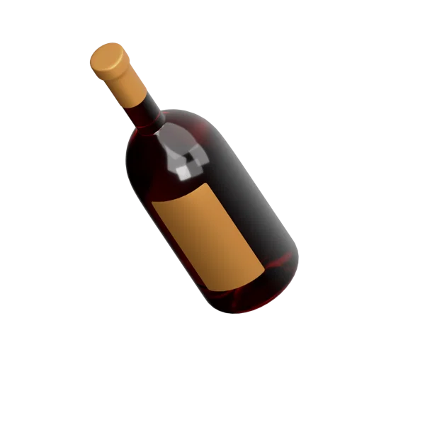 Wine 3D icon, view 4