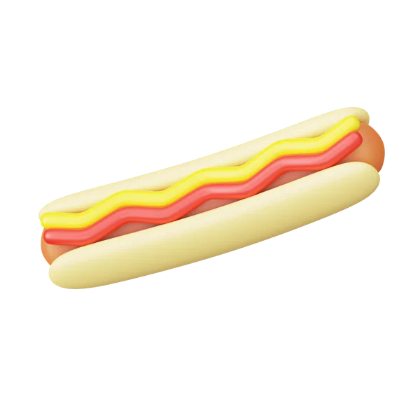 Hot Dog 3D icon, view 5