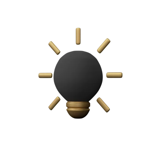 Bulb 3D icon, view 2