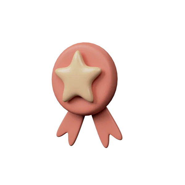 Star Badge 3D icon, view 2