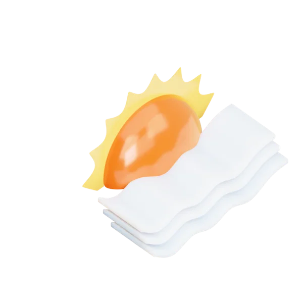 Sun horizon 3D icon, view 4