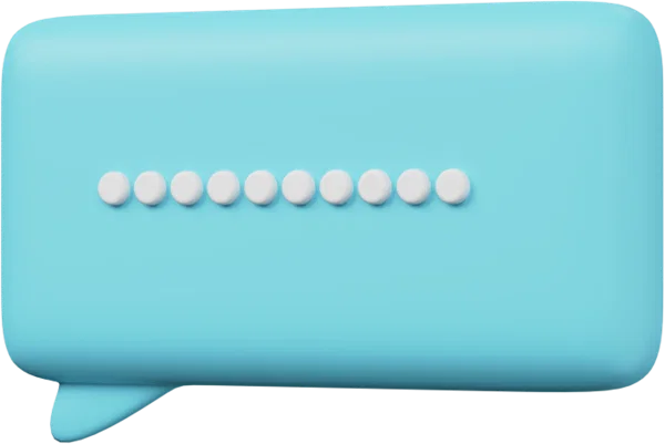 Speech Bubble 34 3D icon, view 2