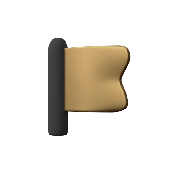 Flag 3D icon, view 2