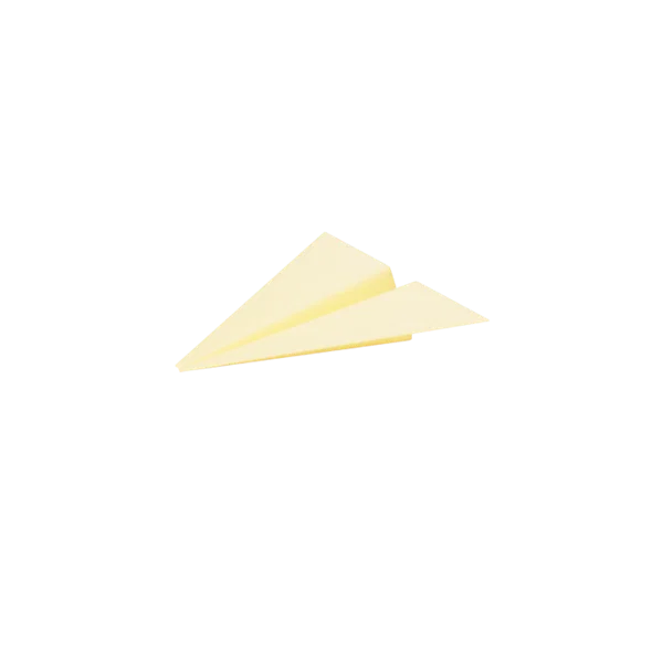 Paper Plane 3D icon, view 1