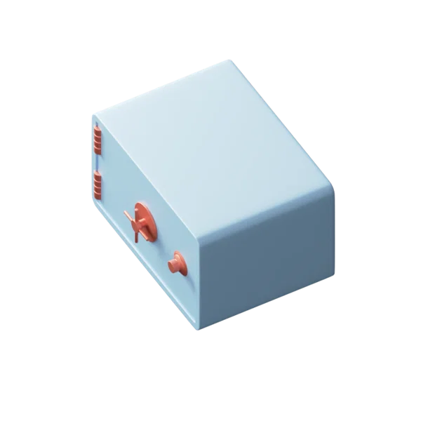 Safe 3D icon, view 5