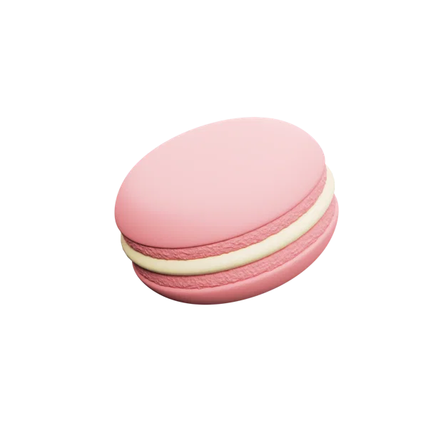 Macarons 3D icon, view 3