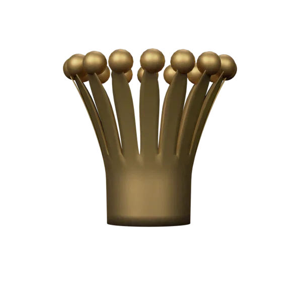 Crown 3D icon, view 1