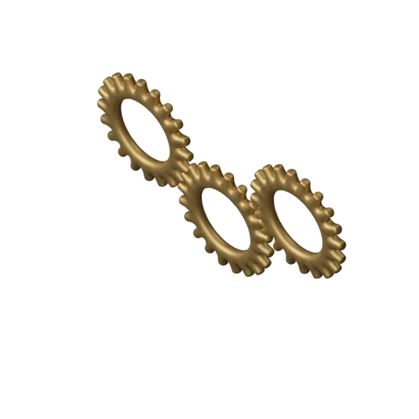 Cogs 1 3D icon, view 5