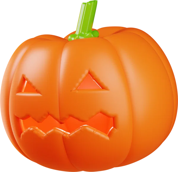 Pumpkin 3D icon, view 2