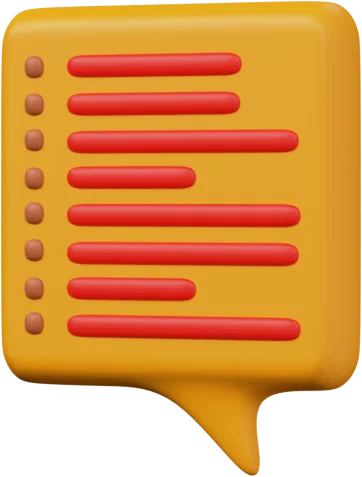 Speech Bubble 11 3D icon, view 2