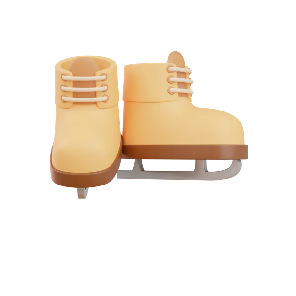 Ski shoe 3D icon, view 2
