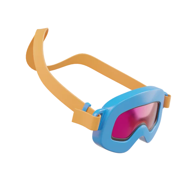 Ski-Glasses 3D icon, view 3