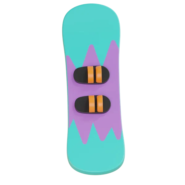 Snowboard 3D icon, view 4