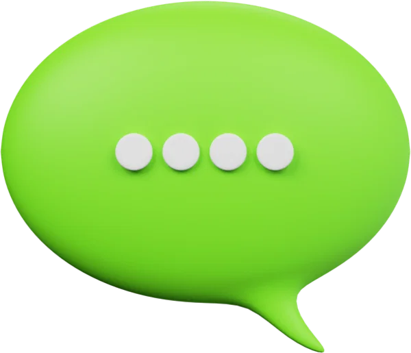 Speech Bubble 1 3D icon, view 1