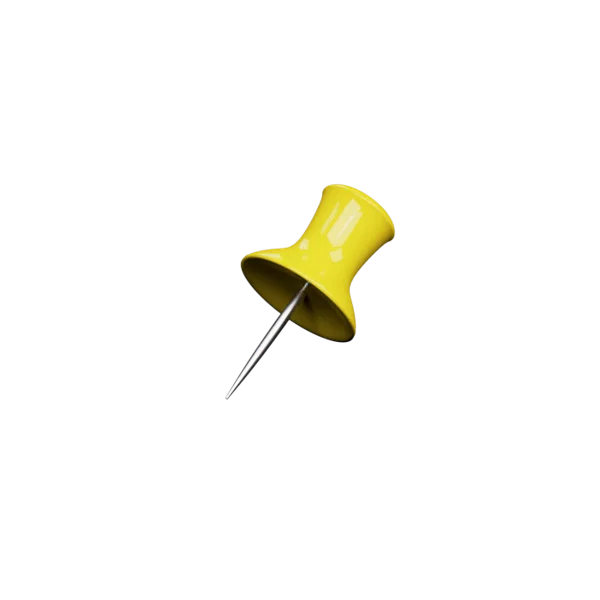 Pin 3D icon, view 3