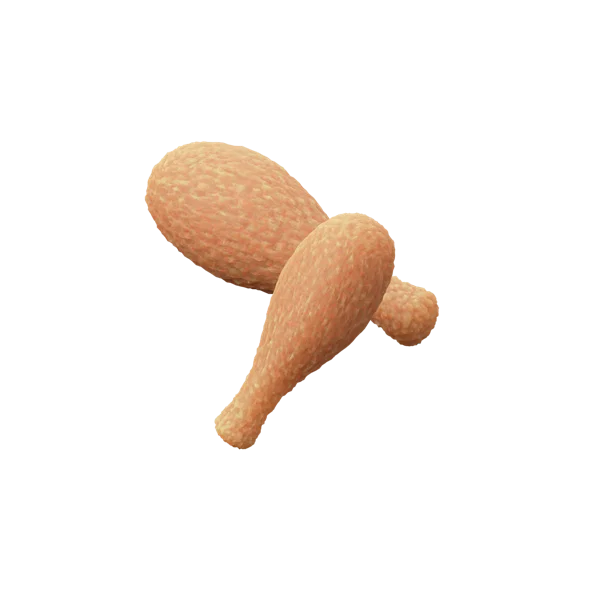 Chicken Drumsticks 3D icon, view 2